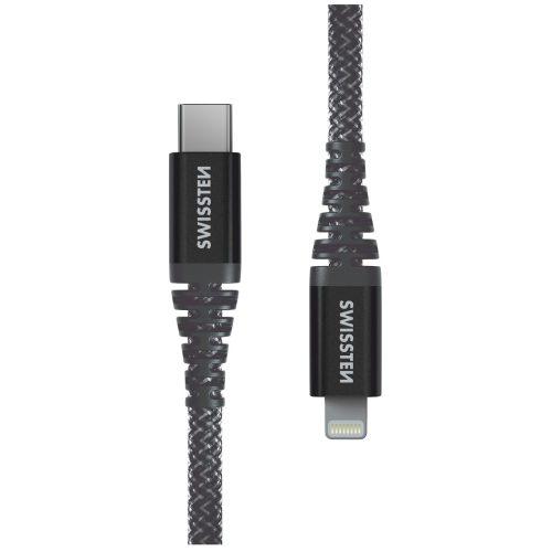Nabíjecí a datový kabel Swissten Kevlar USB-C/Lightning 1
