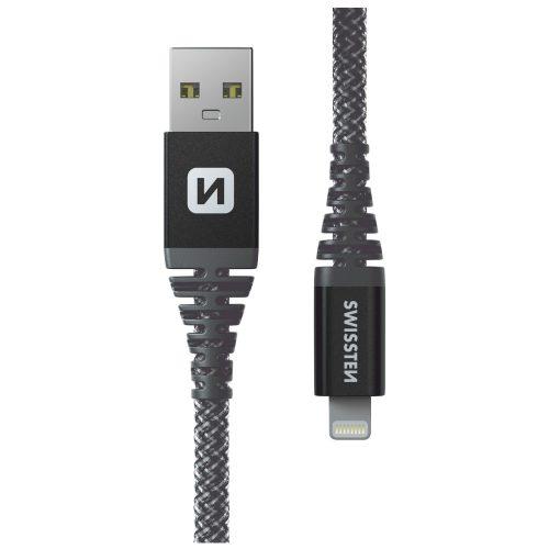 Nabíjecí a datový kabel Swissten Kevlar USB/Lightning 1