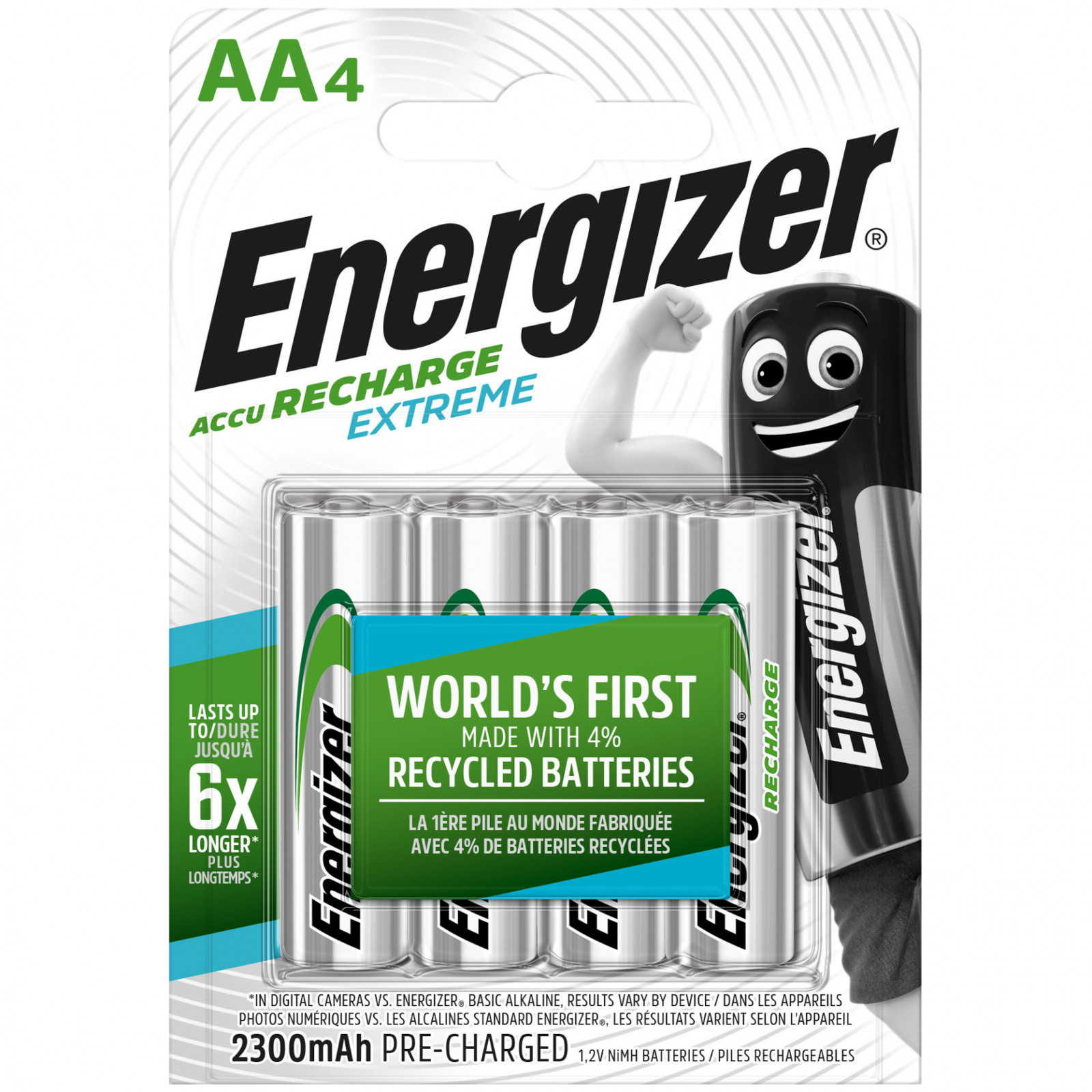 Nabíjecí baterie Energizer AA / HR6 - 2300 mAh Barva: stříbrná