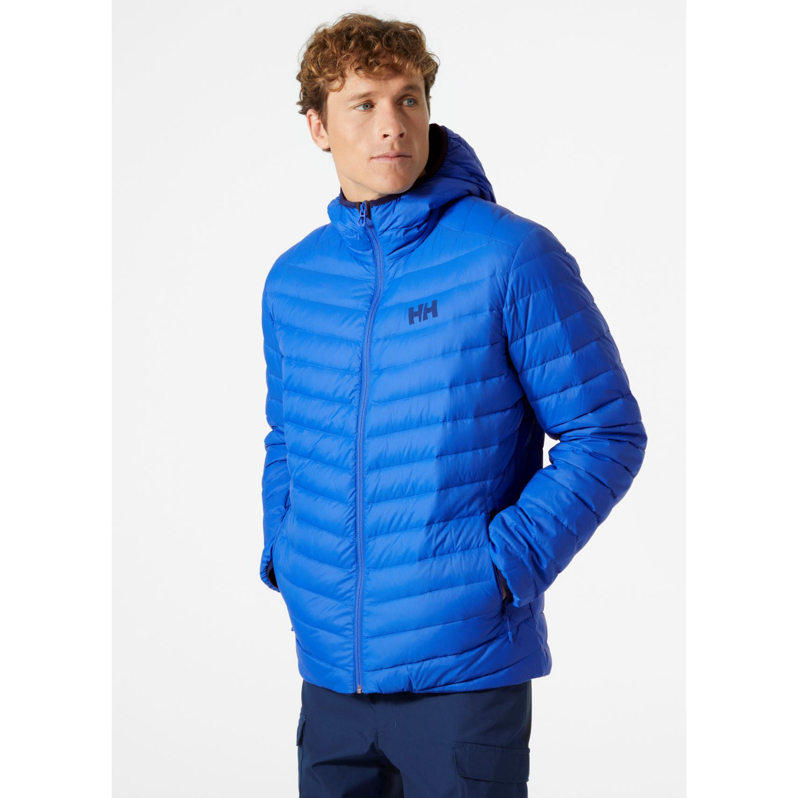 Pánská bunda Helly Hansen Verglas Hooded Down Insulator Velikost: L / Barva: modrá