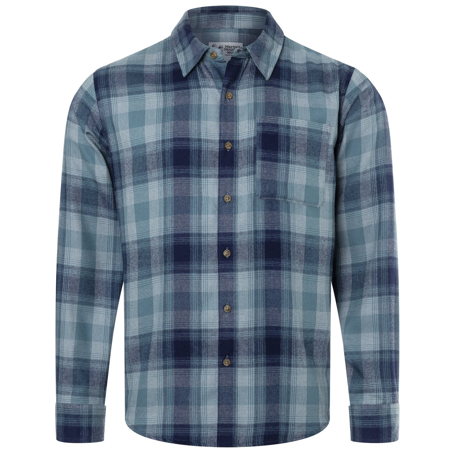 Pánská košile Marmot Fairfax Novelty Light Weight Flannel Velikost: L / Barva: modrá