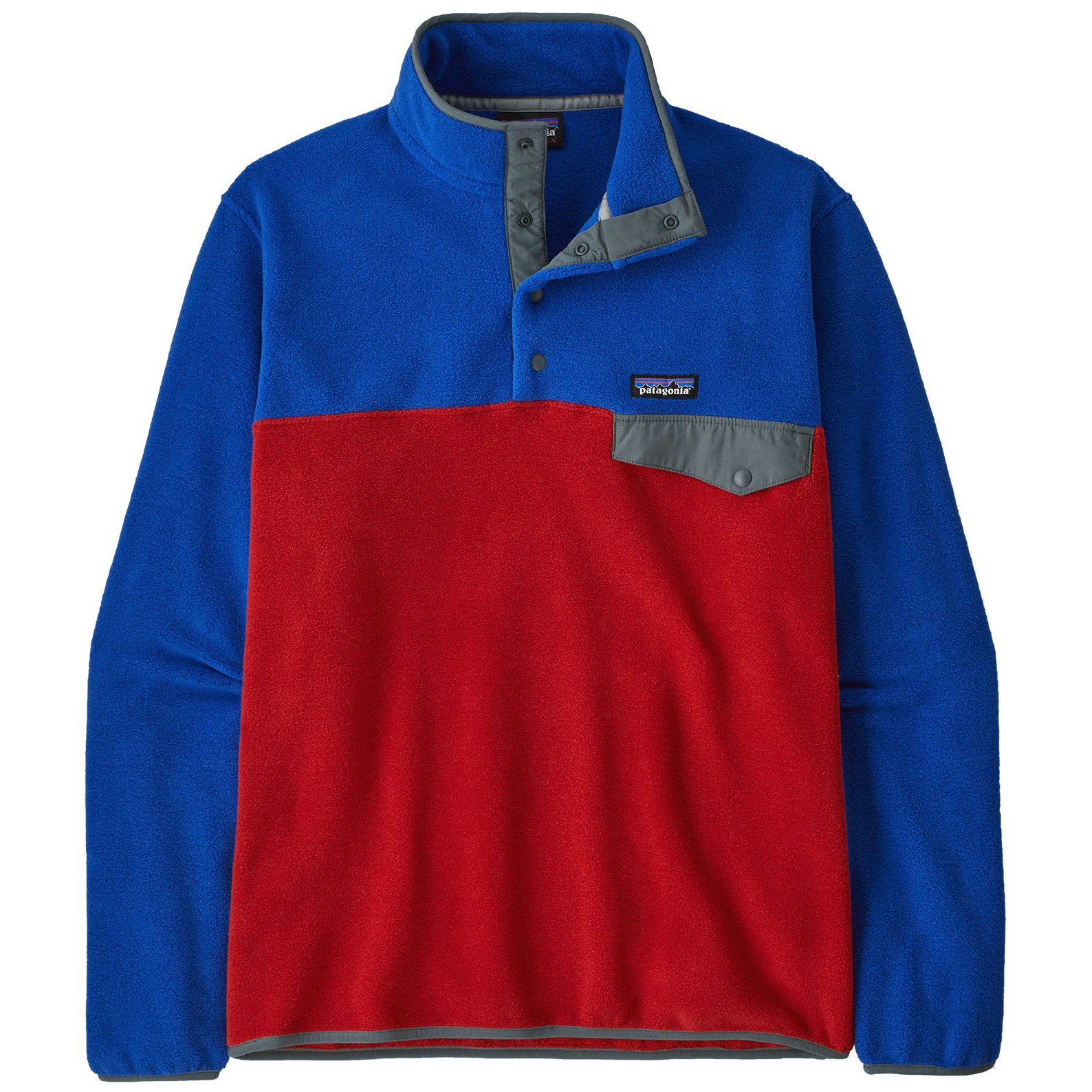 Pánská mikina Patagonia Lightweight Synchilla Snap-T Pullover Velikost: XL / Barva: červená/modrá