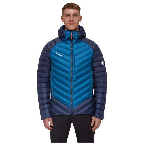 Pánská péřová bunda Mammut Broad Peak IN Hooded Jacket Men Velikost: L / Barva: modrá/světle modrá