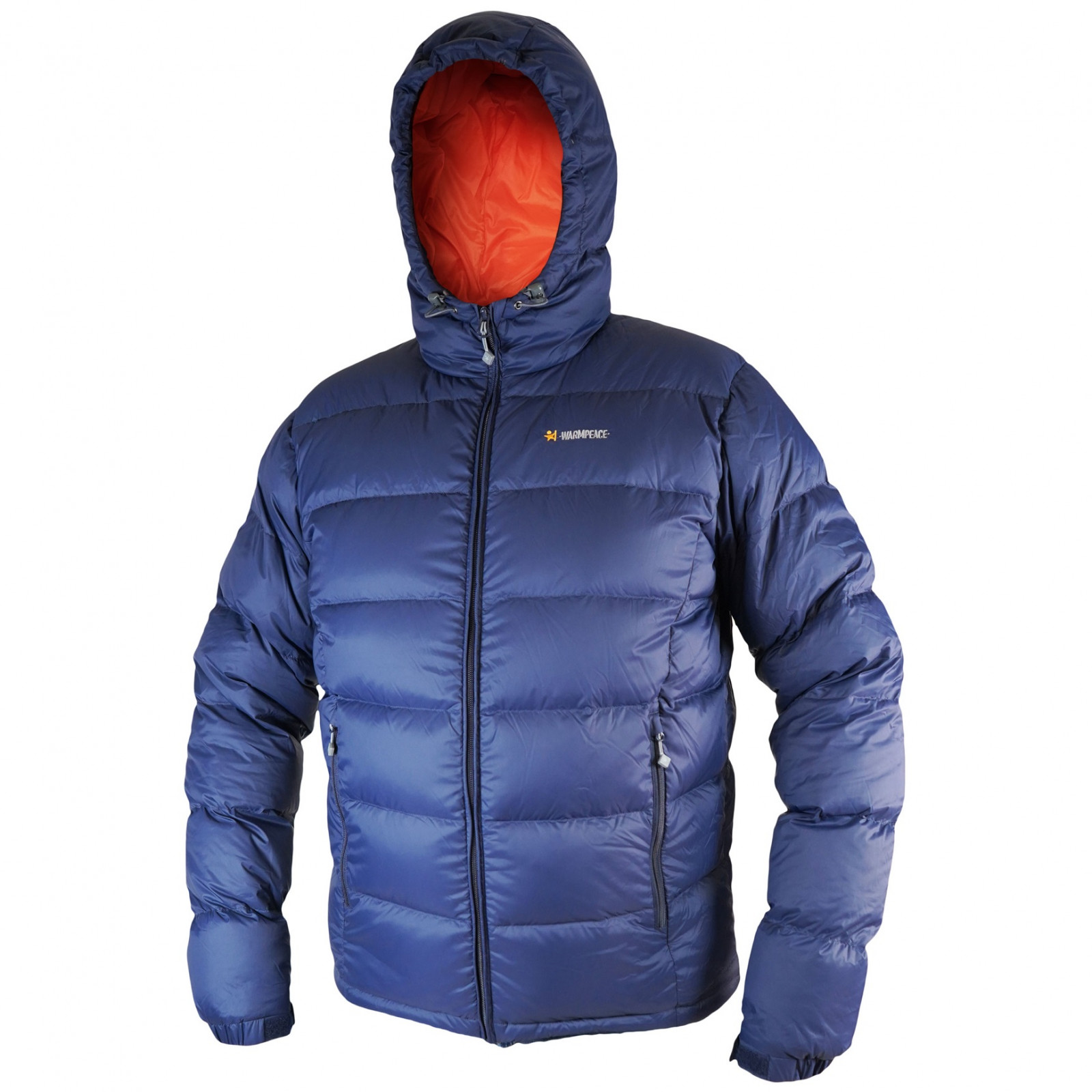 Pánská péřová bunda Warmpeace Crux Velikost: XL / Barva: modrá/oranžová