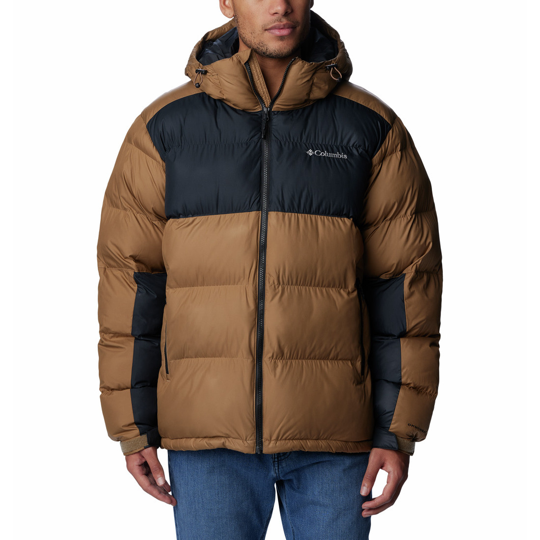Pánská zimní bunda Columbia Pike Lake™ II Hooded Jacket Velikost: XL / Barva: hnědá/černá