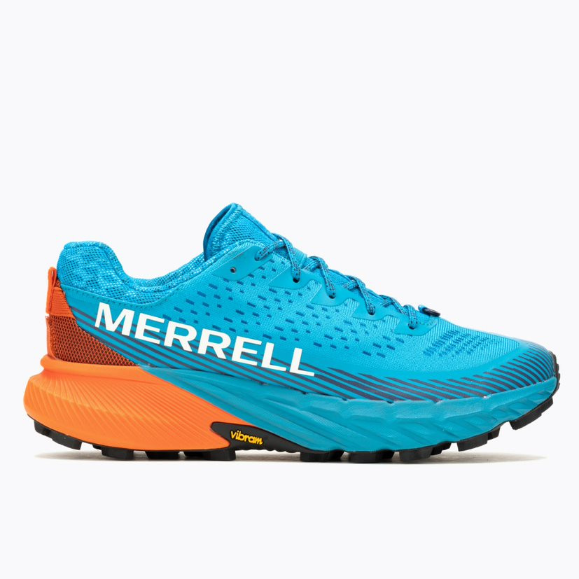 Pánské boty Merrell Agility Peak 5 Velikost bot (EU): 42 / Barva: modrá/oranžová