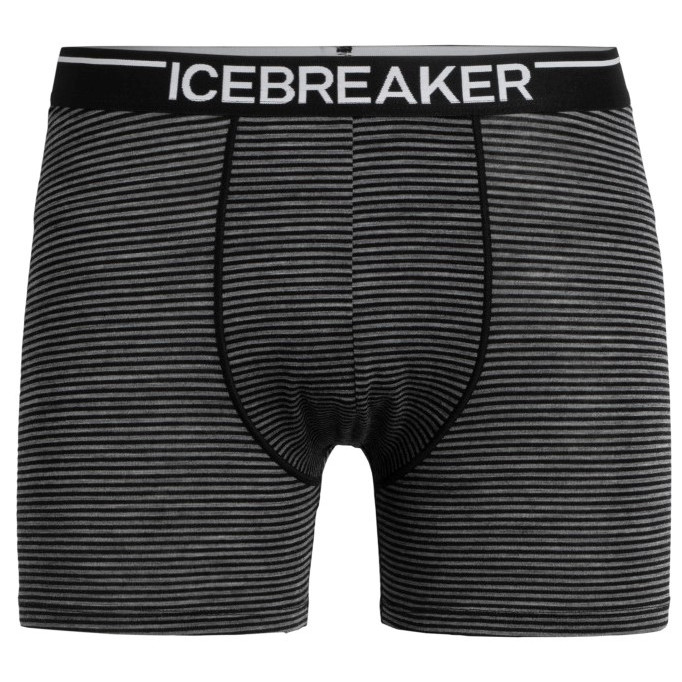 Pánské boxerky Icebreaker Mens Anatomica Boxers Velikost: M / Barva: černá/šedá