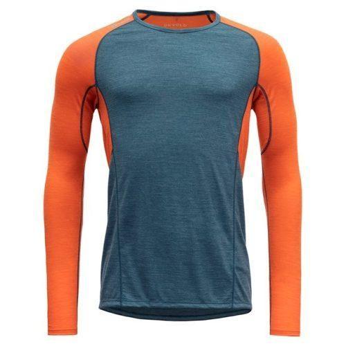 Pánské funkční triko Devold Running Man Shirt Velikost: L / Barva: modrá/oranžová