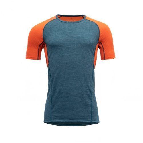 Pánské funkční triko Devold Running Man T-Shirt Velikost: L / Barva: modrá/oranžová