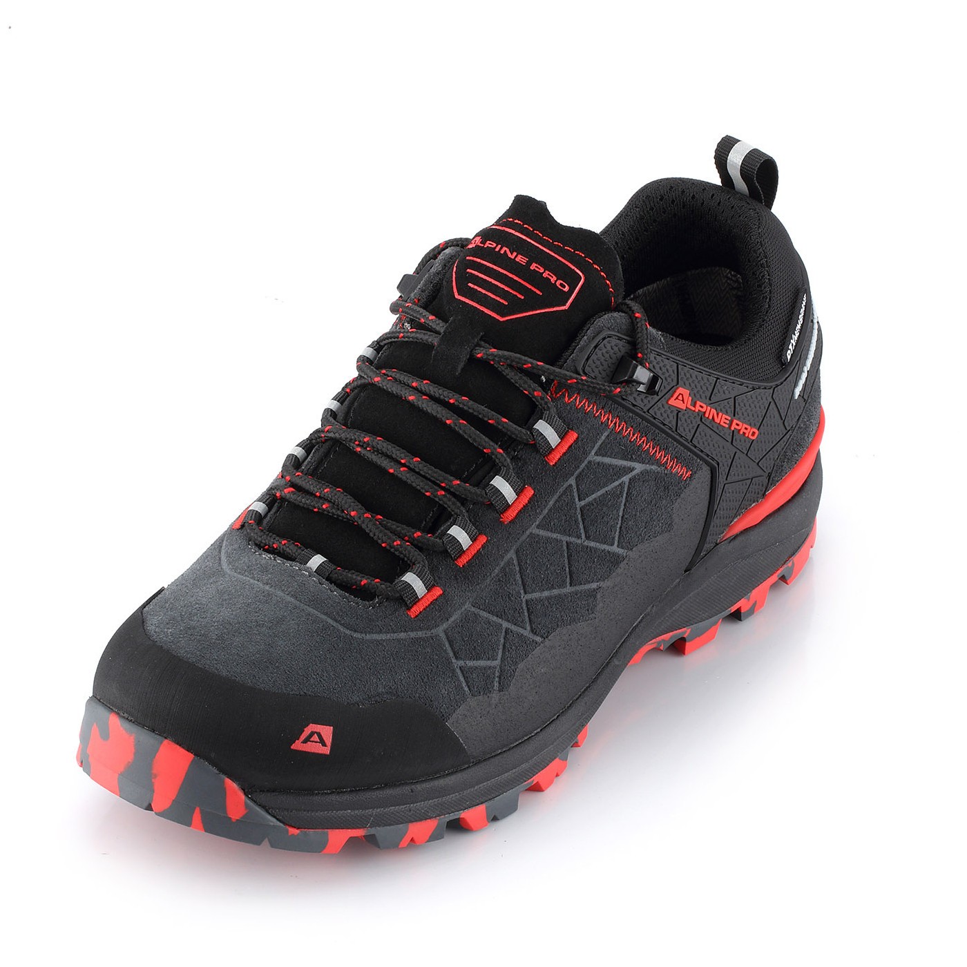 Pánské turistické boty Alpine Pro Duarte Velikost bot (EU): 42 / Barva: černá/růžová