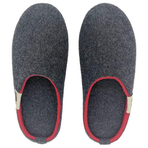 Pantofle Gumbies Outback - Charcoral & Red Velikost bot (EU): 39 / Barva: červená/šedá