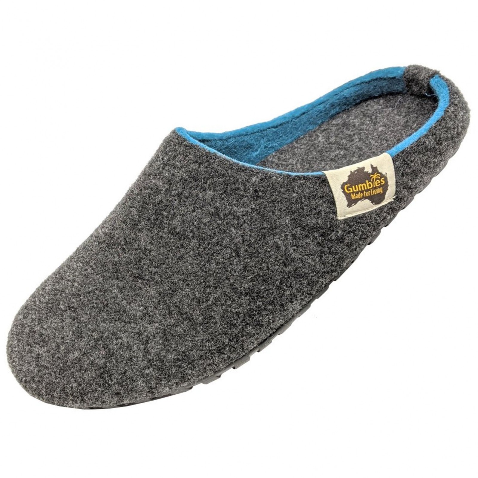 Pantofle Gumbies Outback - Charcoral & Turquoise Velikost bot (EU): 41 / Barva: tmavě šedá