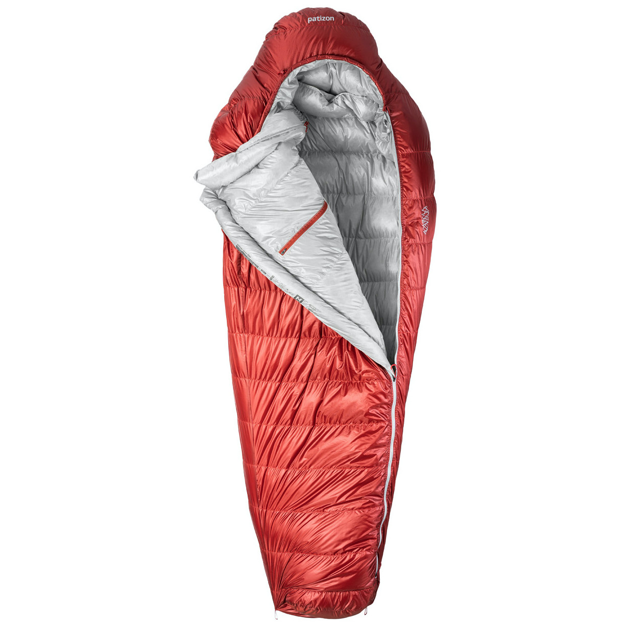 Péřový spacák Patizon DPRO 590 L (186-200 cm) Zip: Levý / Barva: červená