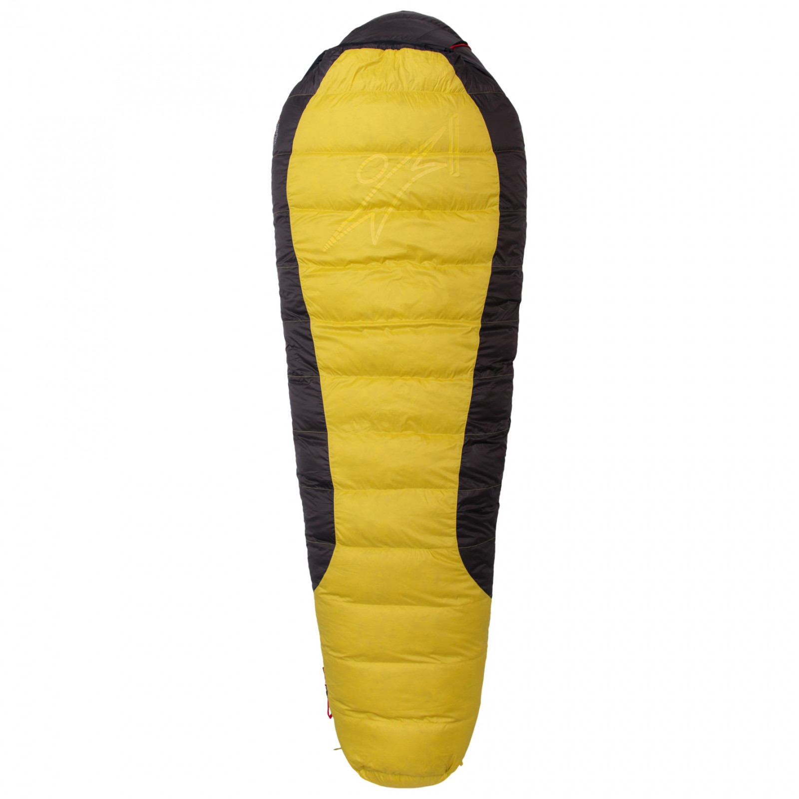 Péřový spacák Warmpeace Viking 1200 180 cm Zip: Pravý / Barva: žlutá/černá