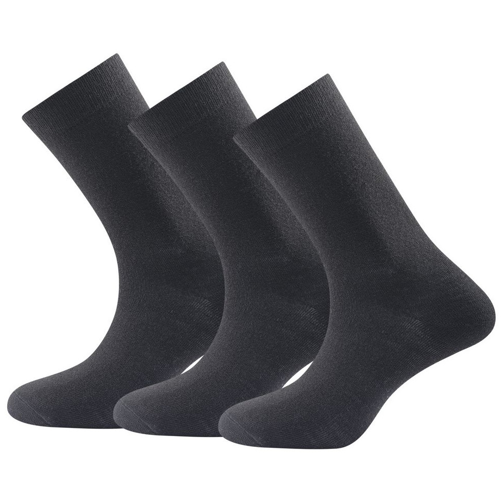 Ponožky Devold Daily medium light sock blk 3p Velikost: 36-40 / Barva: černá