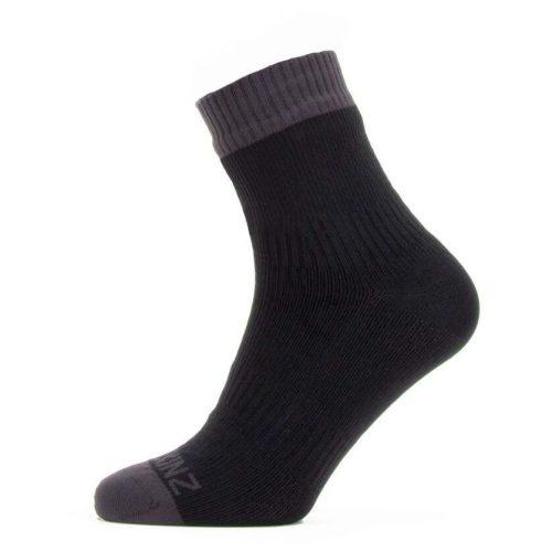 Ponožky SealSkinz Wretham Velikost ponožek: 36-38 / Barva: černá/šedá
