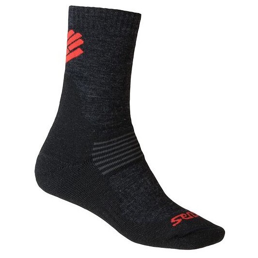 Ponožky Sensor Expedition Merino Wool Velikost ponožek: 39-42 (6-8) / Barva: černá/červená
