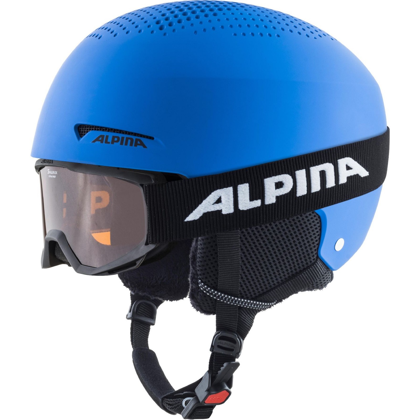 Set přilba a brýle Alpina Zupo Set (+Piney) Velikost helmy: 48-52 cm / Barva: modrá