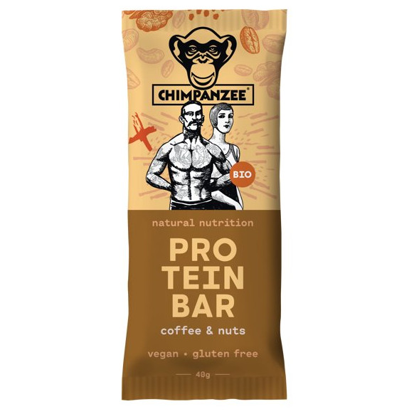 Tyčinka Chimpanzee BIO Protein Bar Coffee & Nuts 40g Příchuť: káva