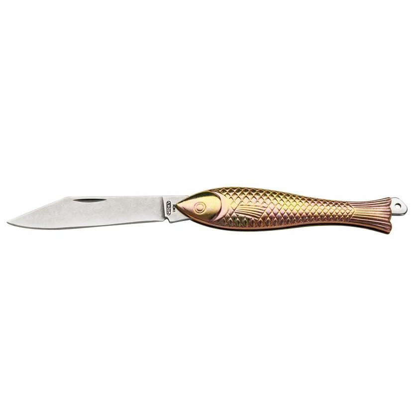 Zavírací nůž Mikov Rybička 130-NZn-1 Barva: stříbrná/žlutá