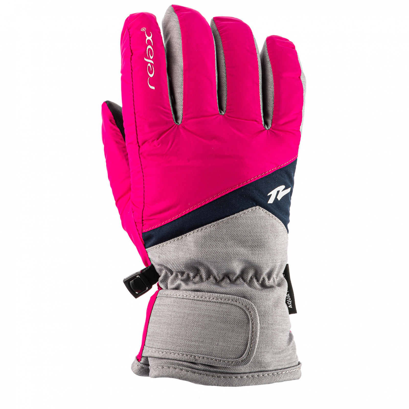 Dětské lyžařské rukavice Relax Laro Velikost rukavic: 10-12 / Barva: šedá/růžová