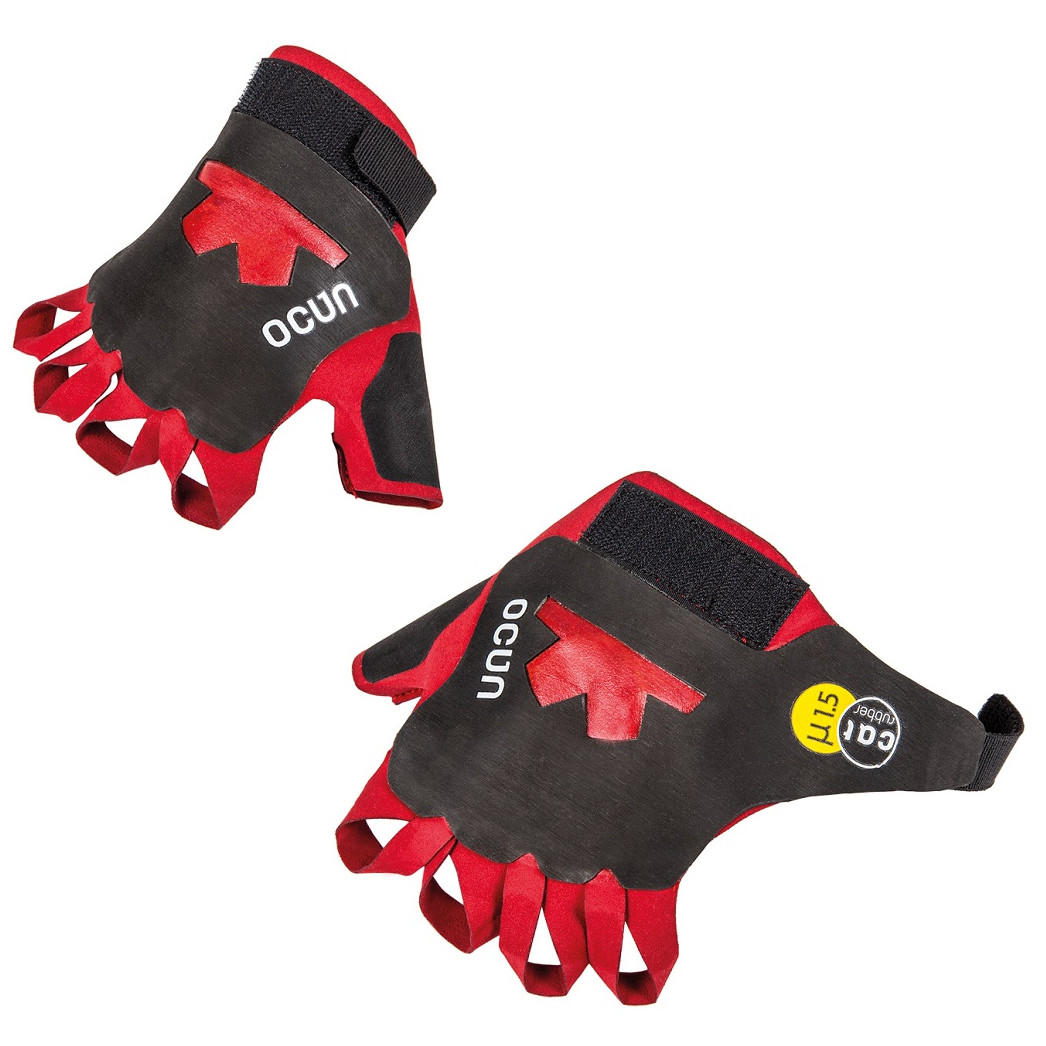 Ferratové rukavice Ocún CRACK GLOVES PRO Velikost rukavic: XL / Barva: černá/červená