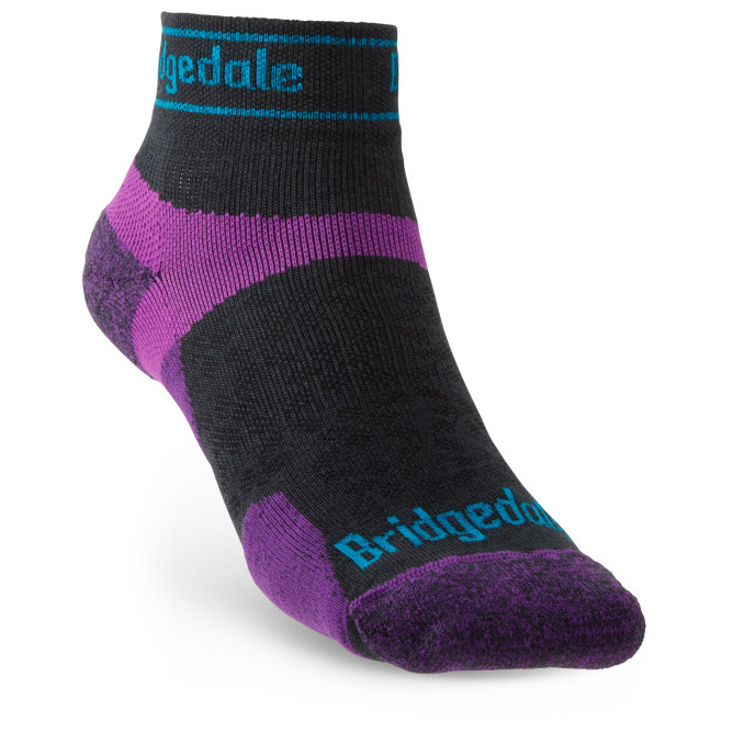 Ponožky Bridgedale Trail Run UL T2 MS Low Velikost ponožek: 35-37 / Barva: černá/fialová