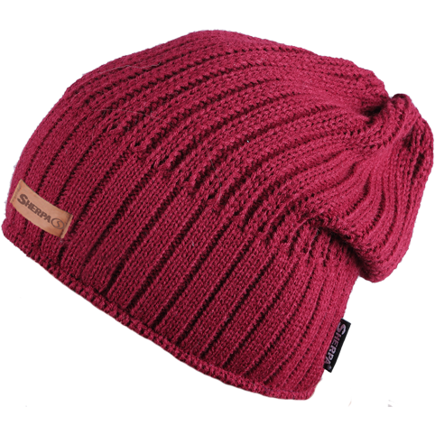 Zimní čepice Sherpa Beanie Mono Barva: červená