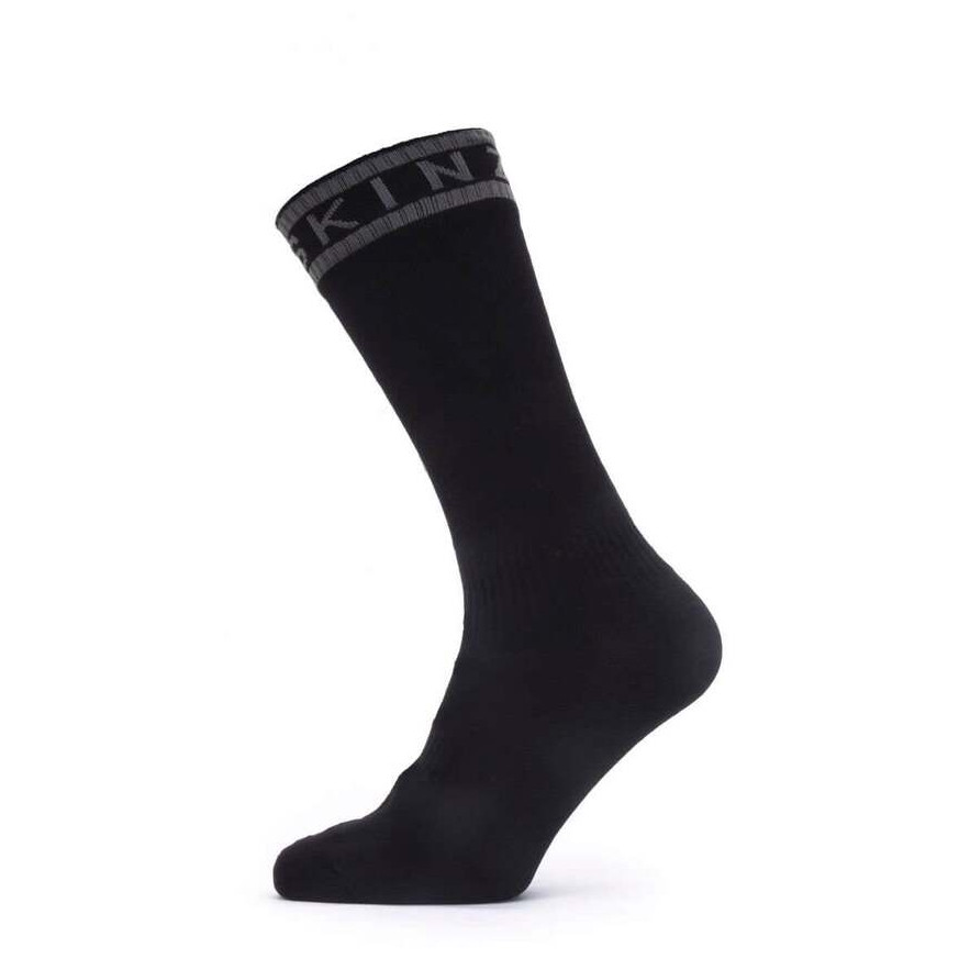 Nepromokavé ponožky SealSkinz Scoulton Velikost ponožek: 36-38 / Barva: černá/šedá