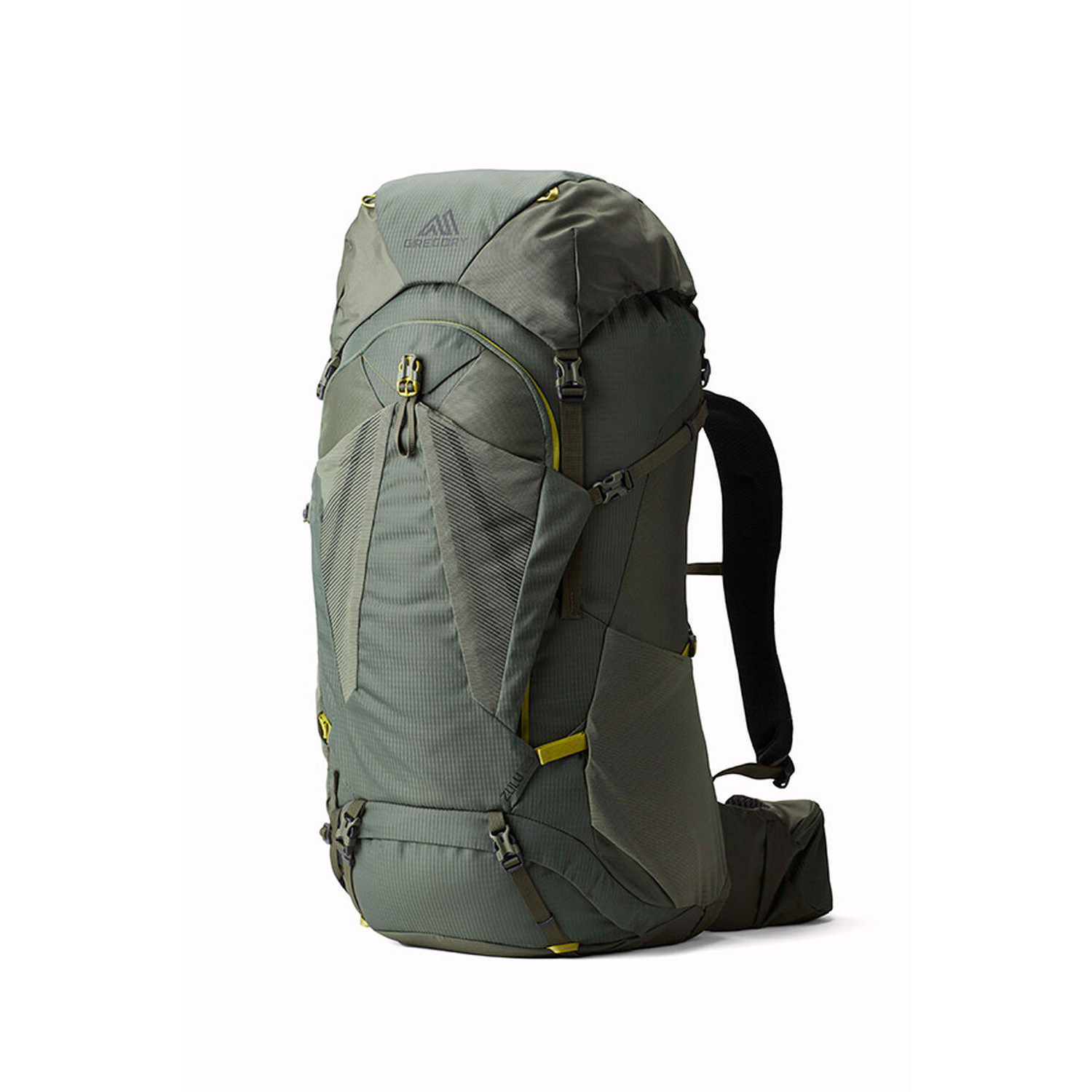 Pánský batoh Gregory Zulu 65 Plus Velikost zad batohu: S/M / Barva: zelená/šedá