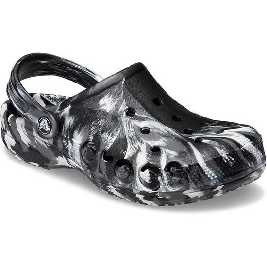 Pantofle Crocs Baya Marbled Clog Velikost bot (EU): 41-42 / Barva: černá/bílá