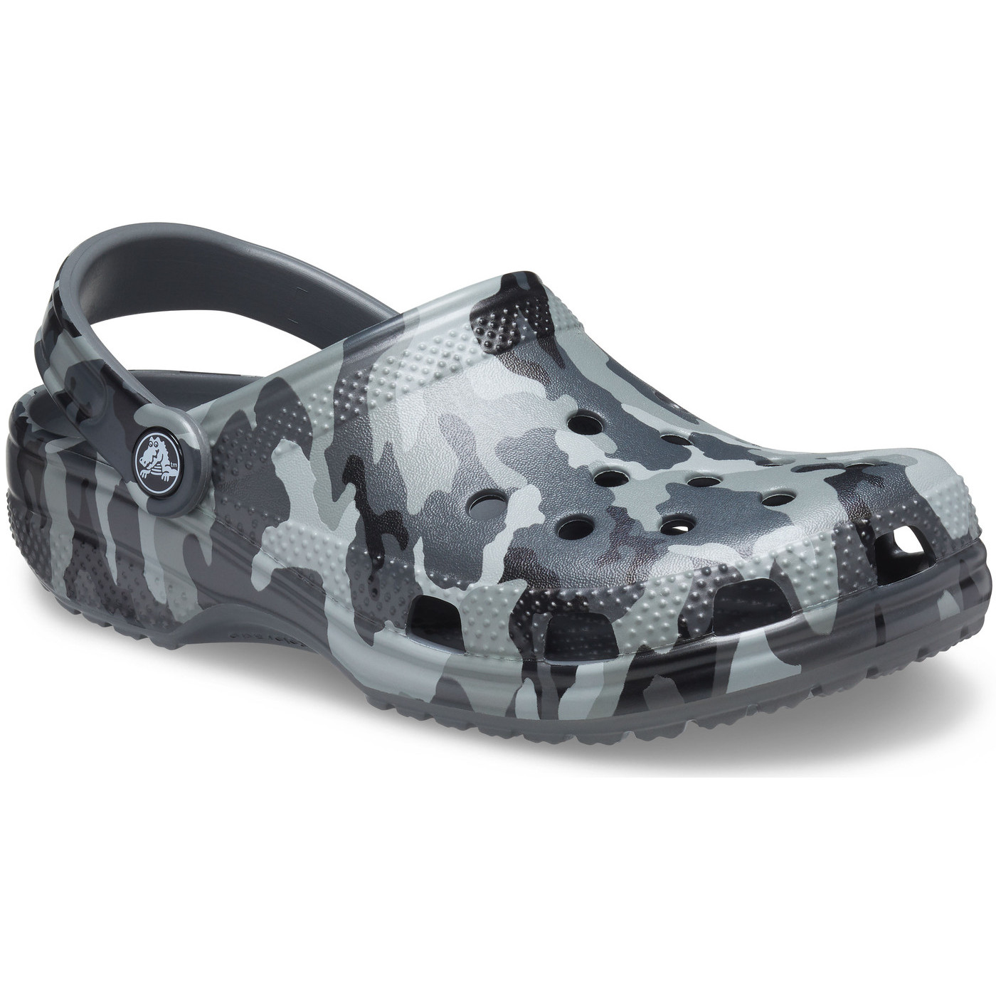 Pantofle Crocs Classic Printed Camo Clog Velikost bot (EU): 39-40 / Barva: šedá/černá