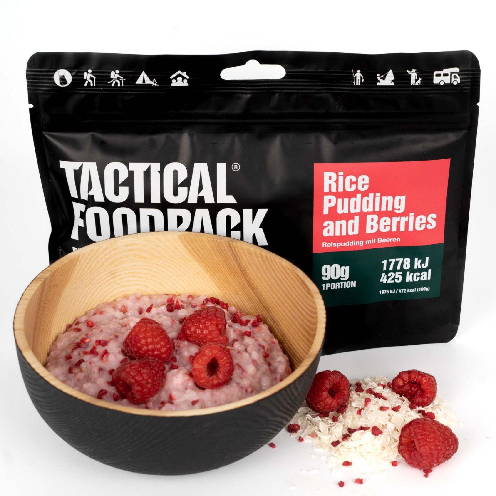 Pudink Tactical Foodpack Rice Pudding and Berries