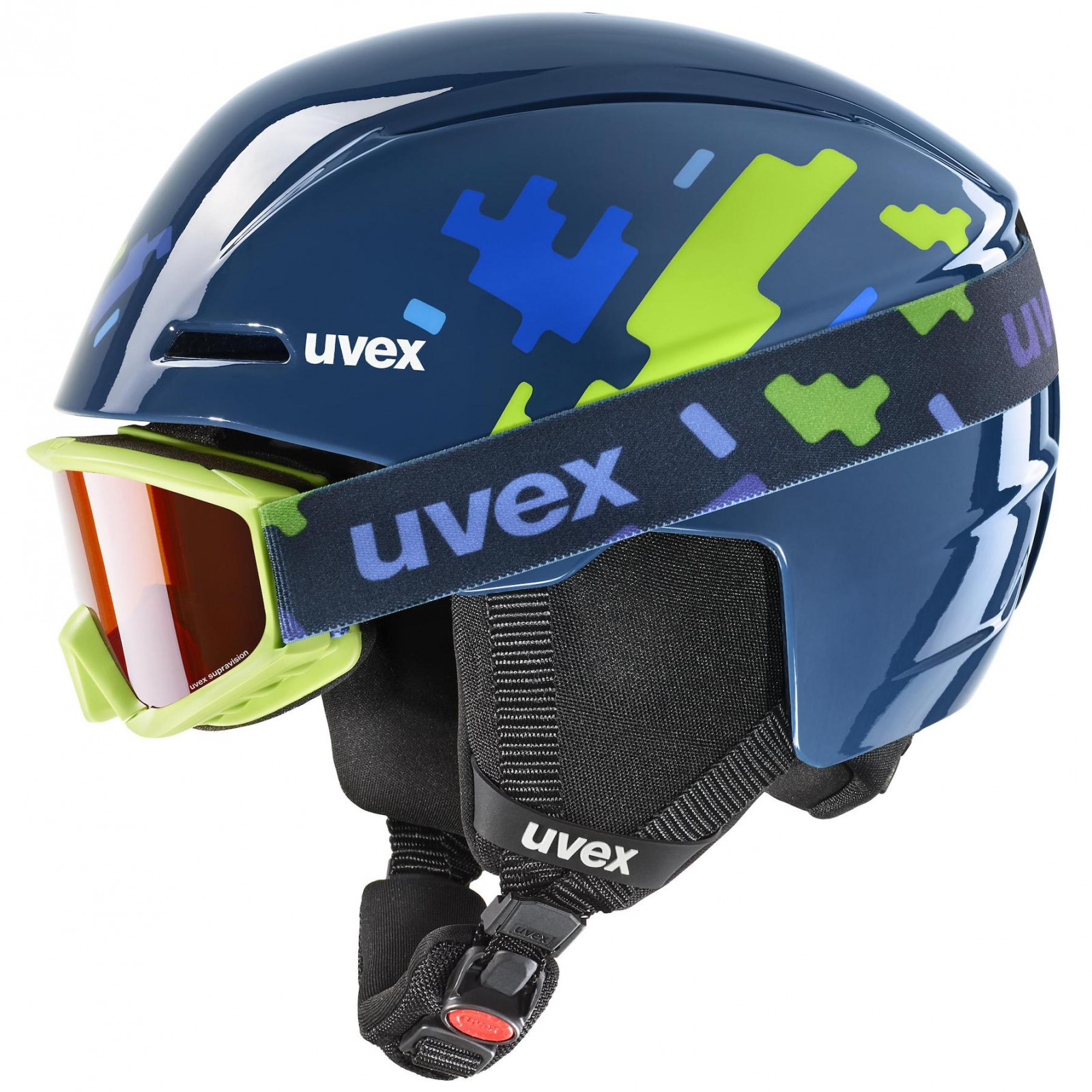 Set přilba a brýle Uvex Viti set Velikost helmy: 51-55 cm / Barva: modrá/zelená