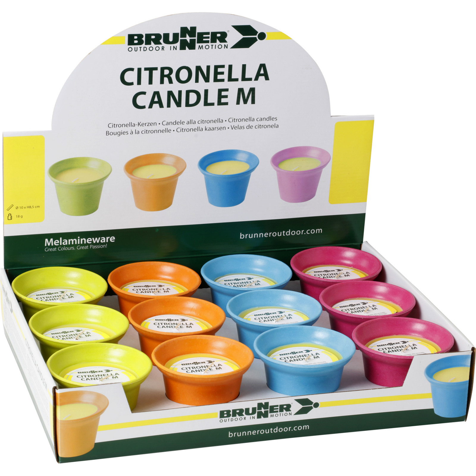 Svíčka Brunner Citronella Candle M Barva: světle zelená