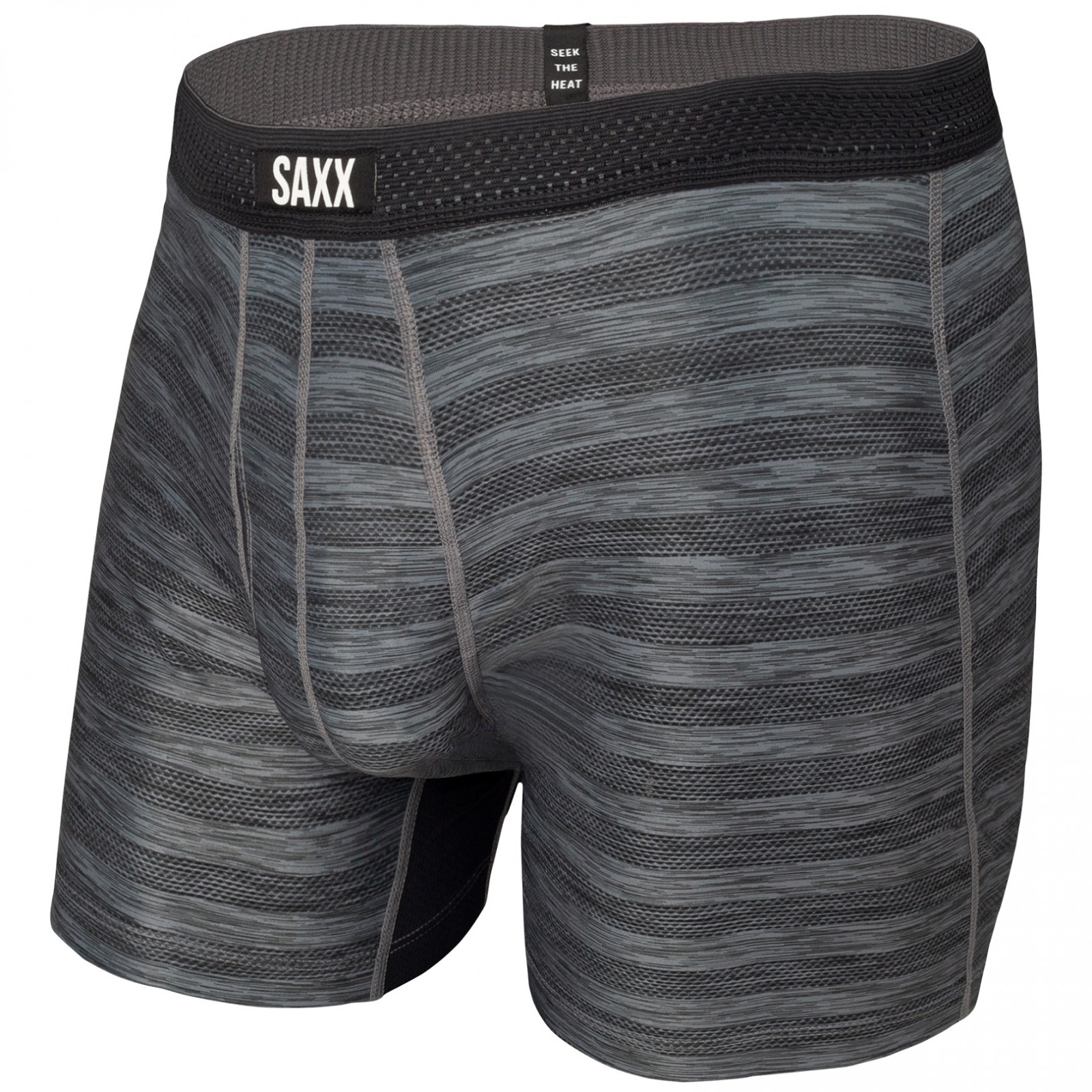 Boxerky Saxx Hot Shot Boxer Brief Fly Velikost: L / Barva: šedá/černá