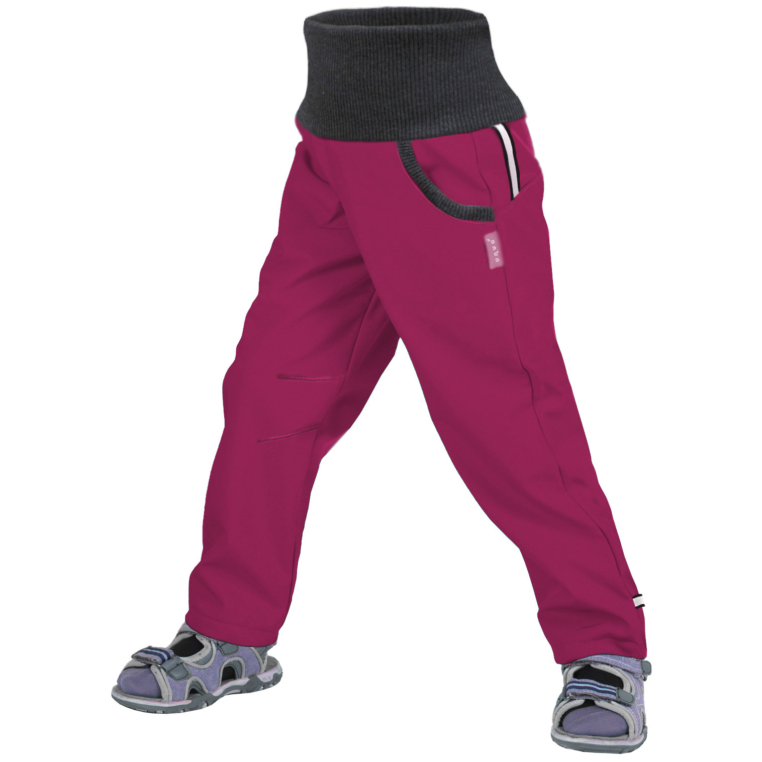 Dětské softshellové kalhoty Unuo bez zateplení Street Dětská velikost: 128-134 / Barva: růžová