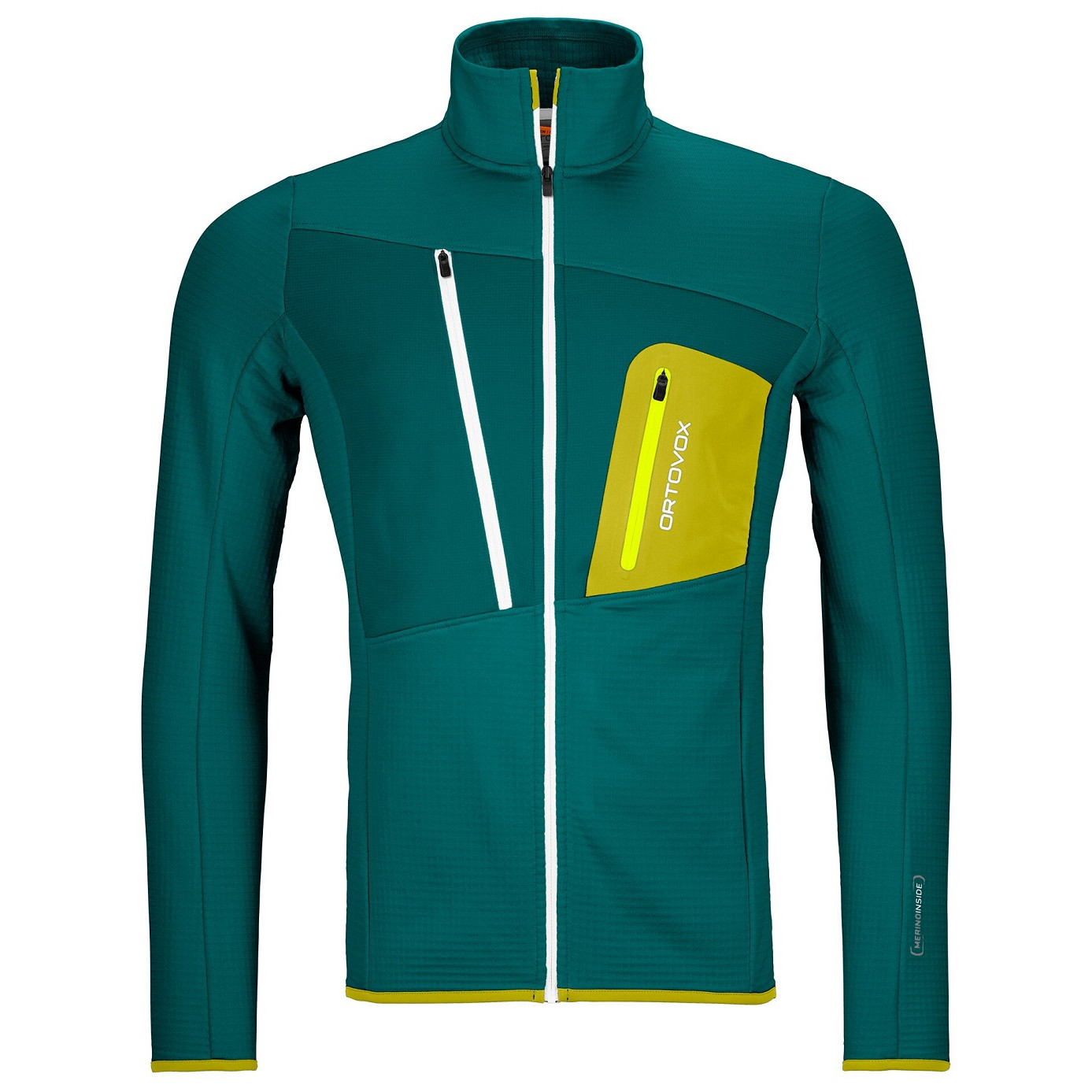 Pánská mikina Ortovox Fleece Grid Jacket Velikost: L / Barva: zelená