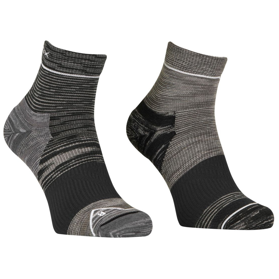 Pánské ponožky Ortovox Alpine Quarter Socks M Velikost ponožek: 39-41 / Barva: černá/šedá