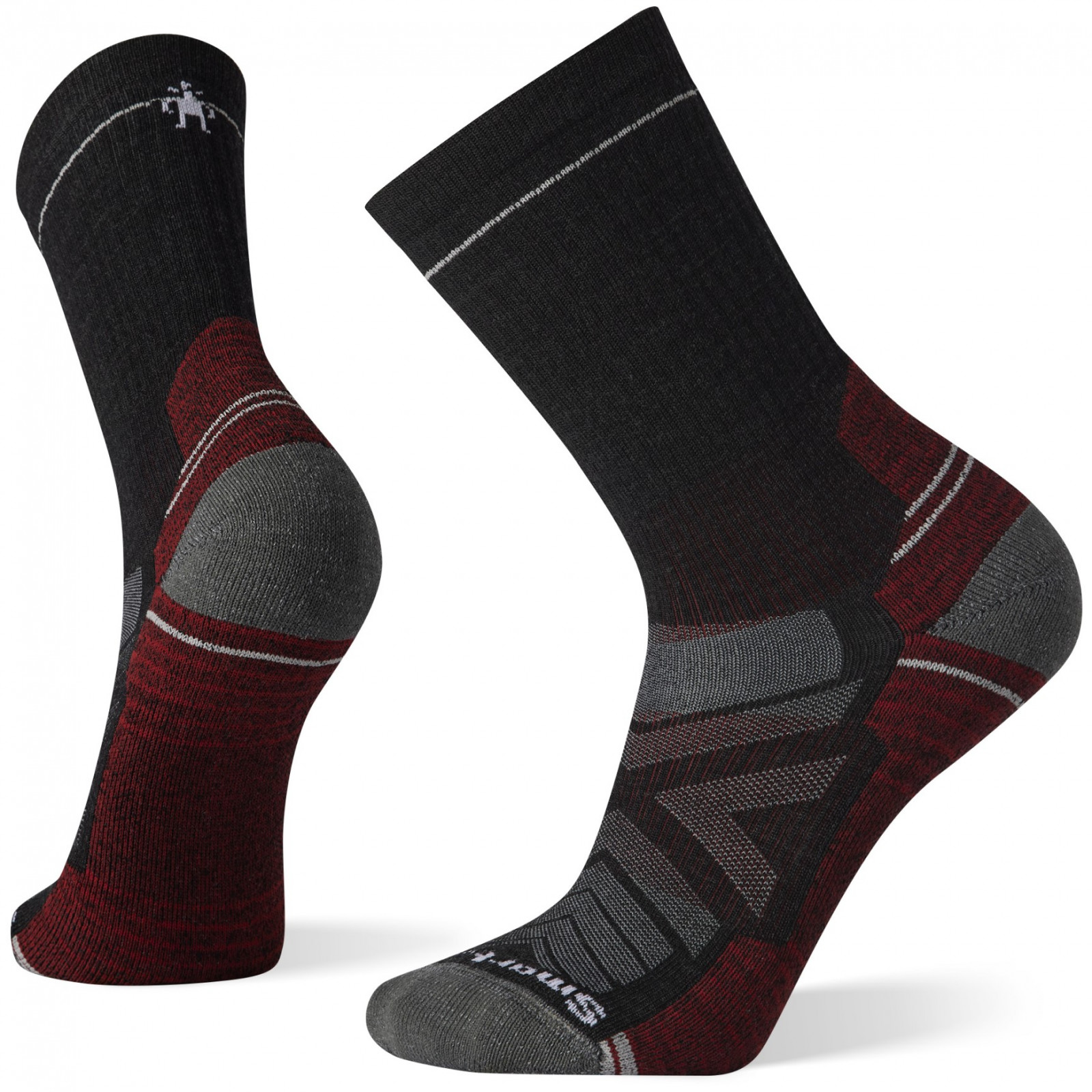 Pánské ponožky Smartwool Hike Light Cushion Crew Velikost ponožek: 42-45 / Barva: šedá/červená