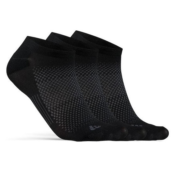 Ponožky Craft Core Dry Footies 3-Pack Velikost ponožek: 40-42 / Barva: černá