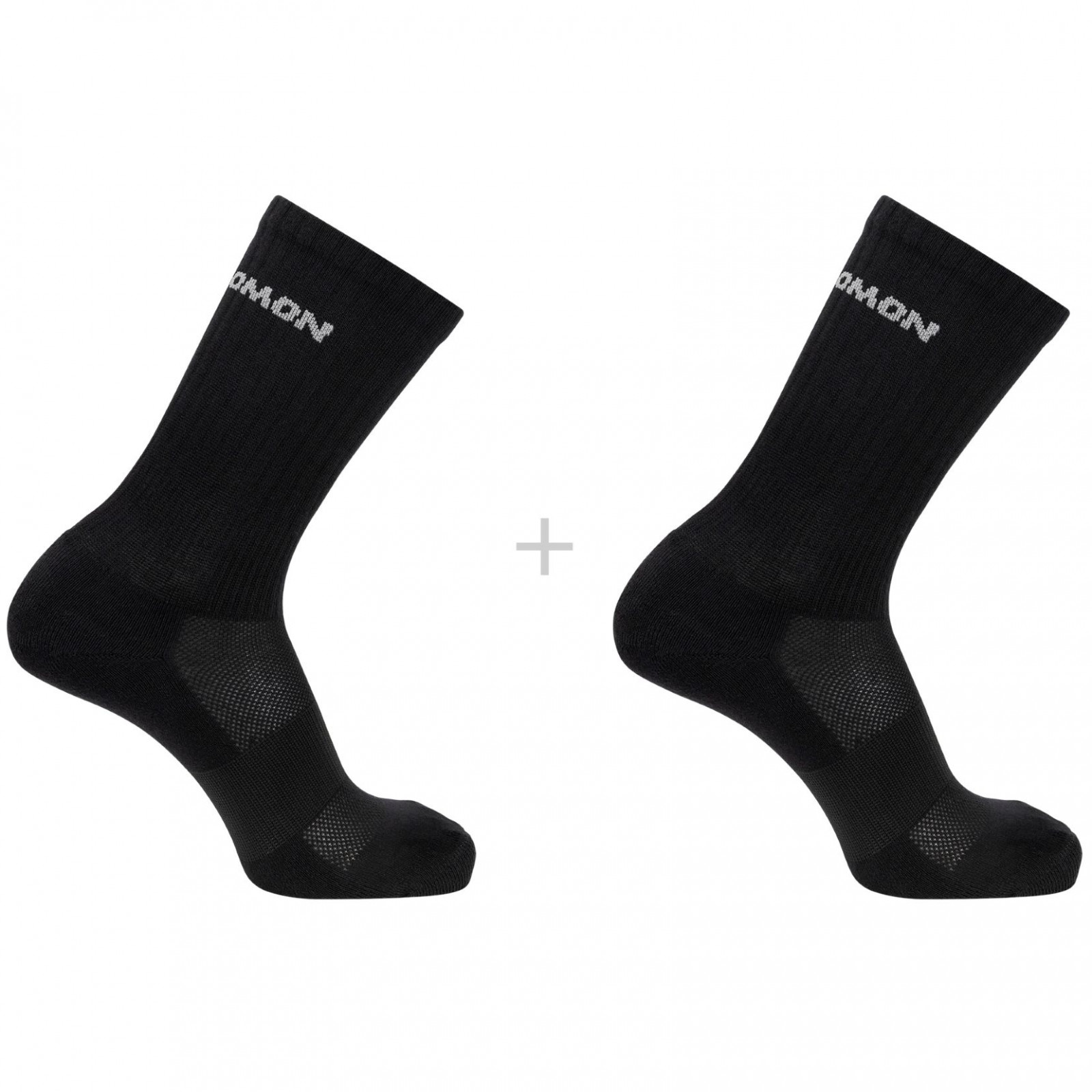 Ponožky Salomon Evasion Crew 2-Pack Velikost ponožek: 36-38 / Barva: černá
