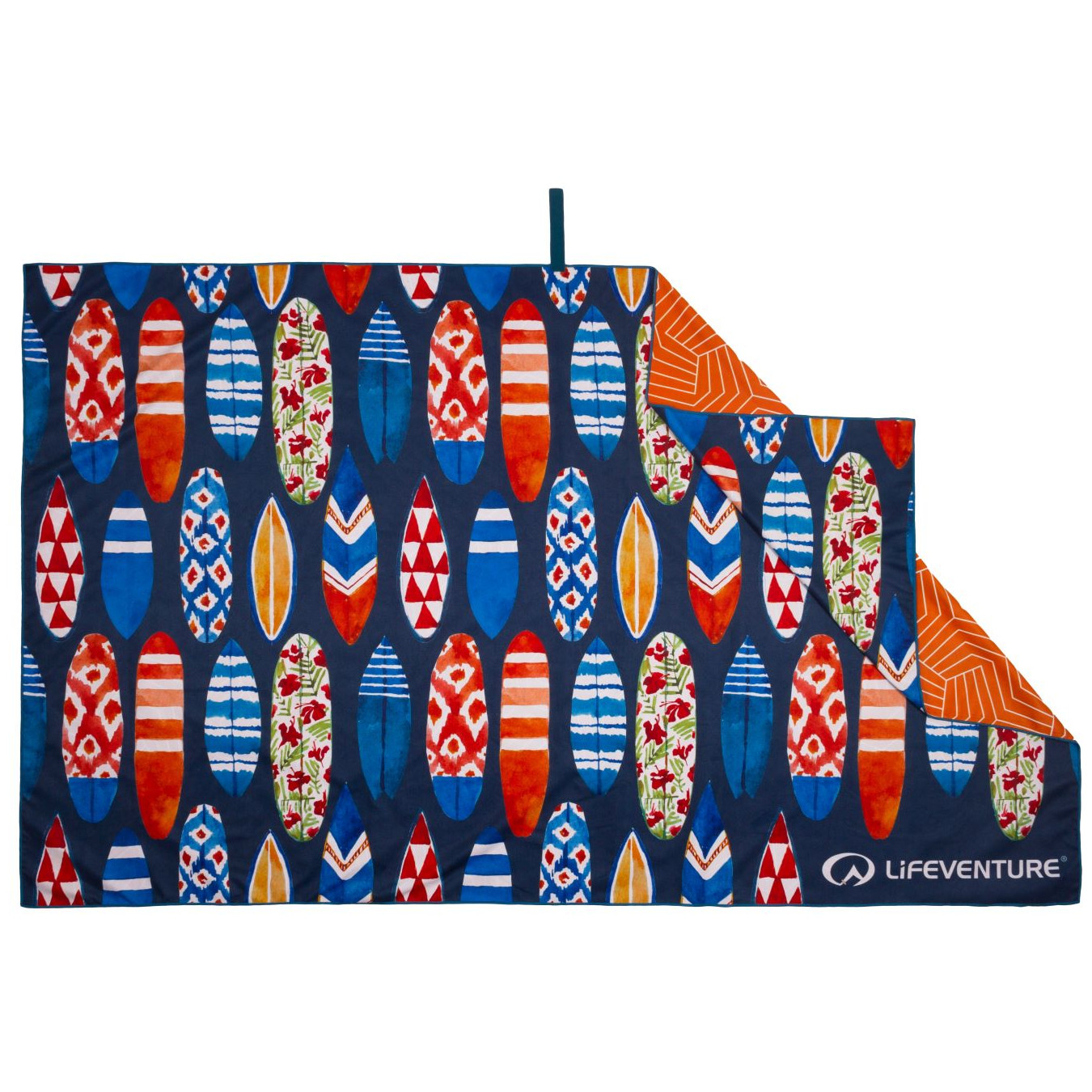 Rychleschnoucí osuška LifeVenture Printed SoftFibre Trek Towel Barva: modrá/oranžová