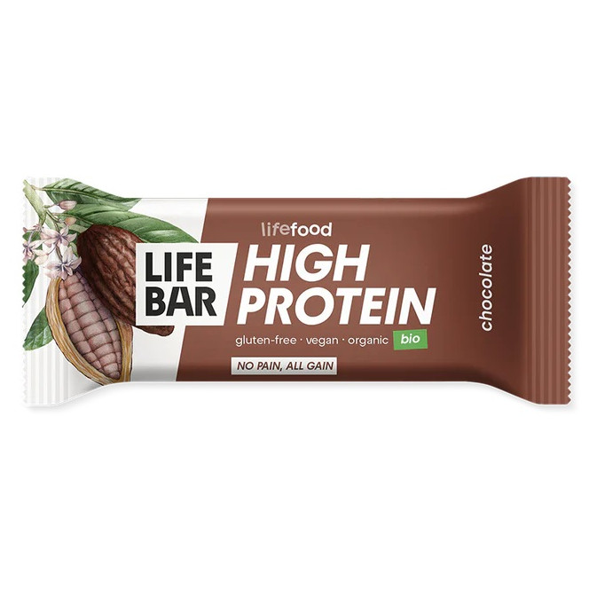 Tyčinka Lifefood Lifebar Protein tyčinka čokoládová BIO 40 g Příchuť: čokoláda / Barva: hnědá