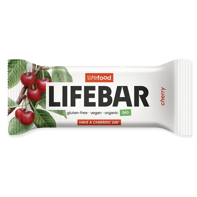 Tyčinka Lifefood Lifebar tyčinka třešňová RAW BIO 40 g Příchuť: višeň / Barva: hnědá